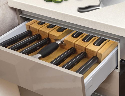Store Your Kitchen Knives Properly In A Knife Slot Drawer To Preserve The Blade And For Increased Safety!