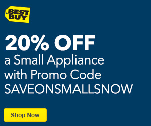 Save 20% on a Small Appliance with Promo Code SAVEONSMALLSNOW, Conditions Apply