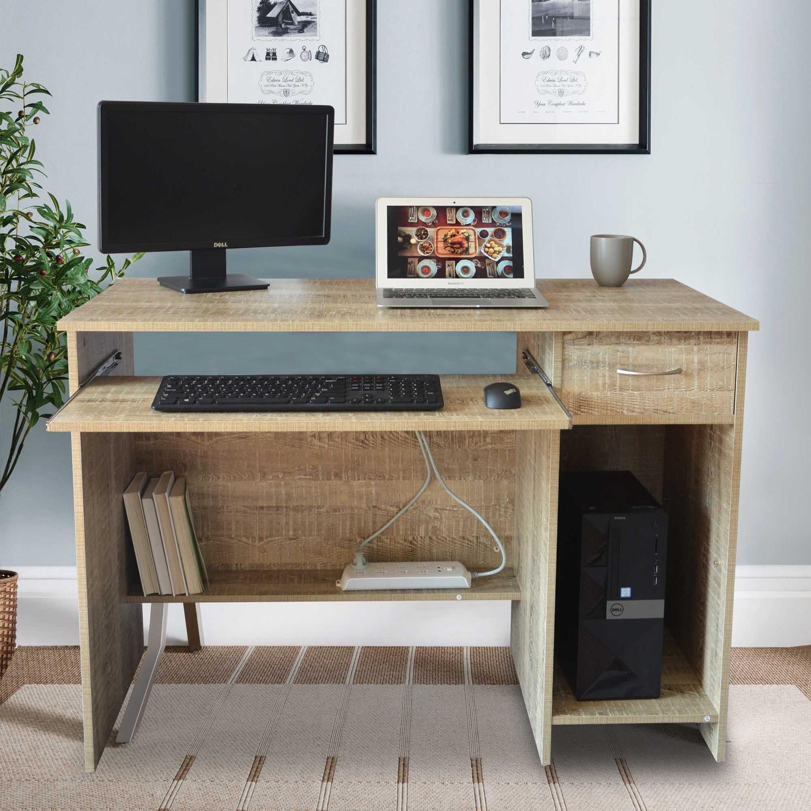 Woodgrain Desk Workstation (Comes in Woodgrain or White)